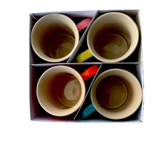 Le Creuset 12 oz stoneware multi-color mugs NEW - Picture 4 of 13